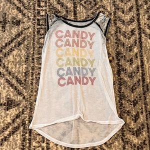 See through white tank top (candy)